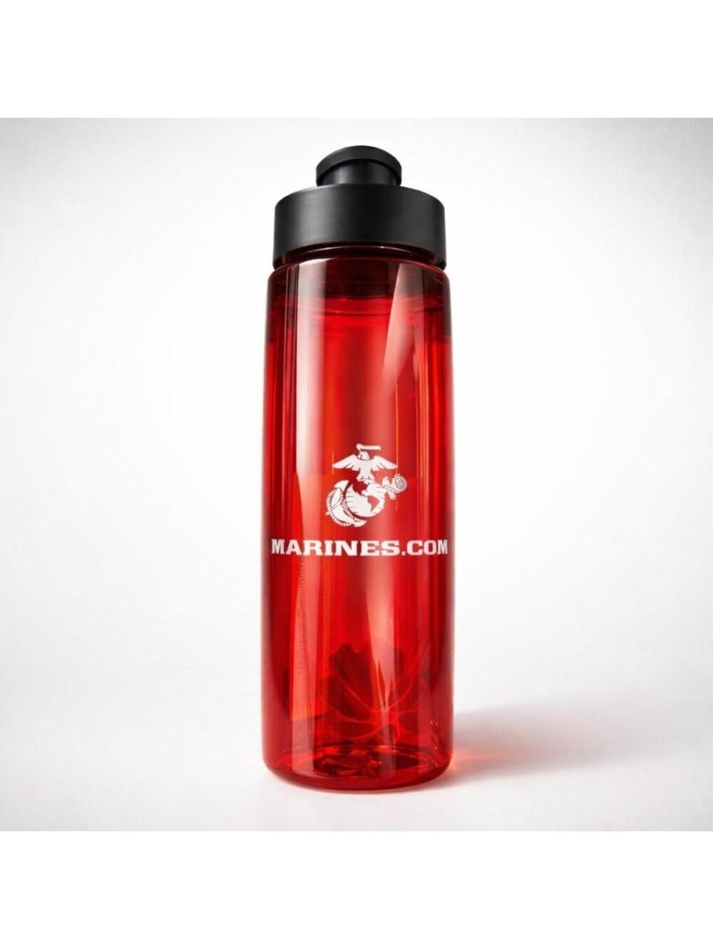 Marines Red Plastic Water Blender Bottle with Black Lid - New with tags